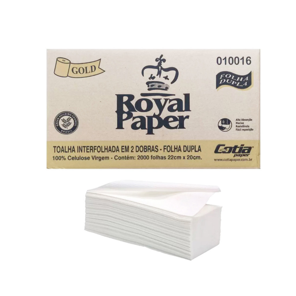 COD 7799 PAPEL TOALHA INTERFOLHA  DUPLA 2.000 FOLHAS PANDA IMP0005